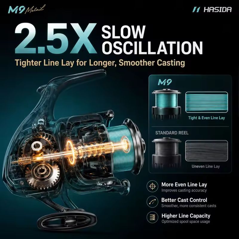 Carrete de pesca HASIDA M9, to - Fishing Boat Steering Wheel reseña y precio